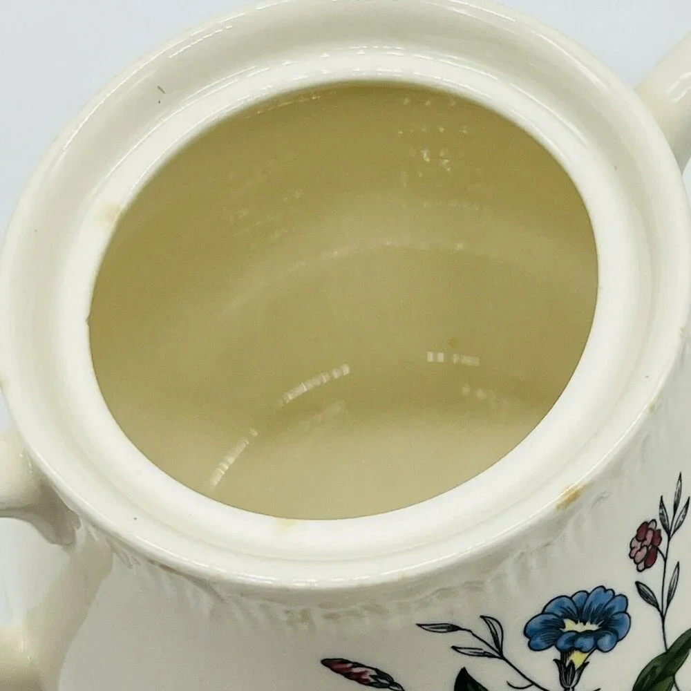 Wedgwood Williamsburg Wild Flowers Creamer Sugar Vintage 1962‎ Colonial